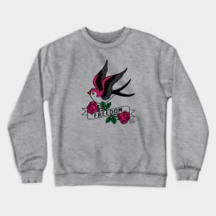 Freedom Swallow Tattoo Crewneck Sweatshirt